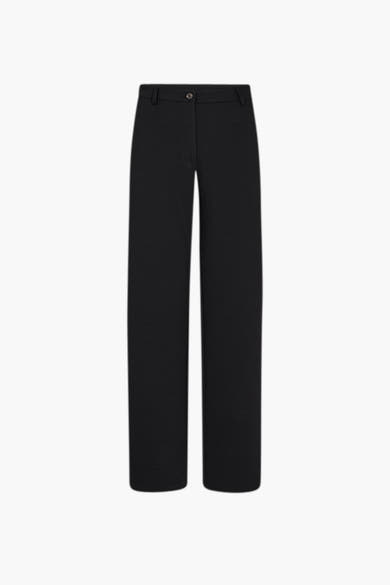 Effaatzwarte broek van FREEQUENT, met een discrete paspelzak.