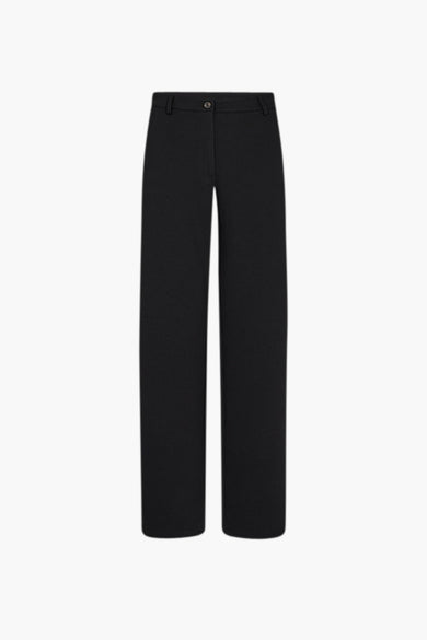 Effaatzwarte broek van FREEQUENT, met een discrete paspelzak.