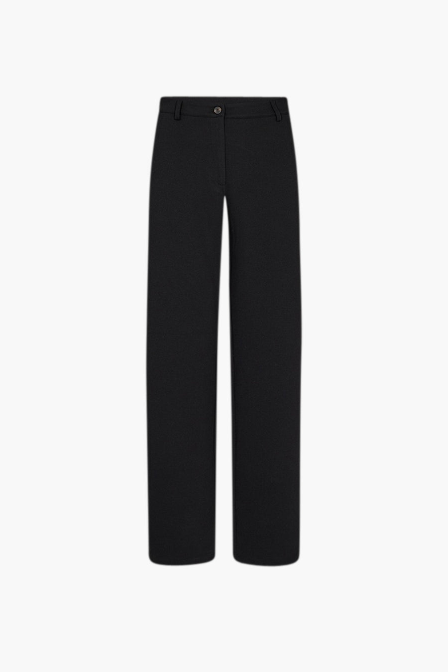 Effaatzwarte broek van FREEQUENT, met een discrete paspelzak.