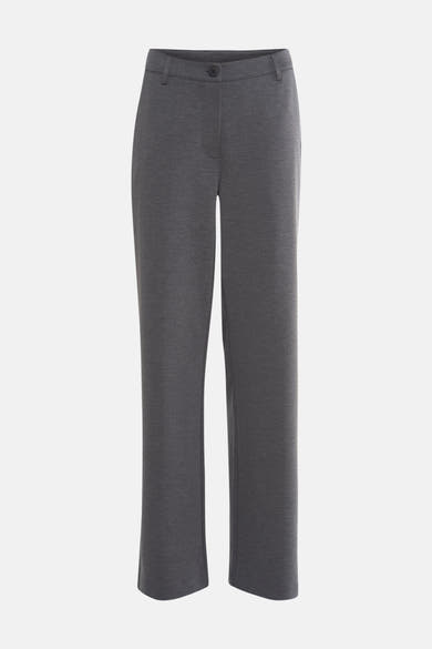 Grijze broek van FREEQUENT, rechte pasvorm, met knoopsluiting en discrete zakken.