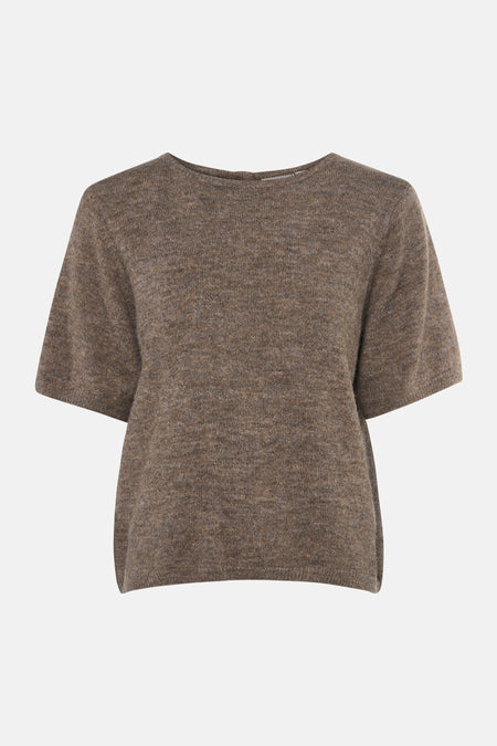 Pull O-hals - beige