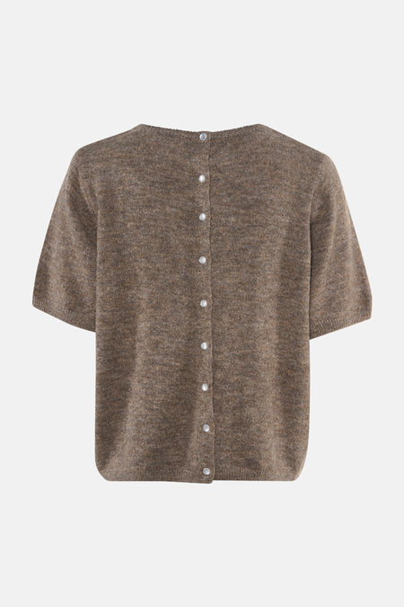 Pull O-hals - beige