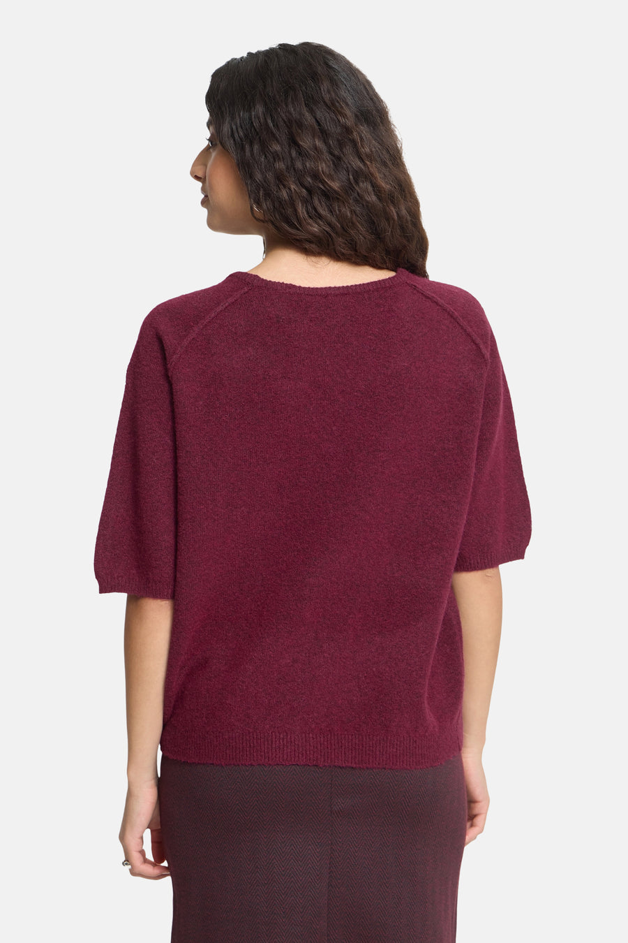 Trui met ronde hals rood - ICHI