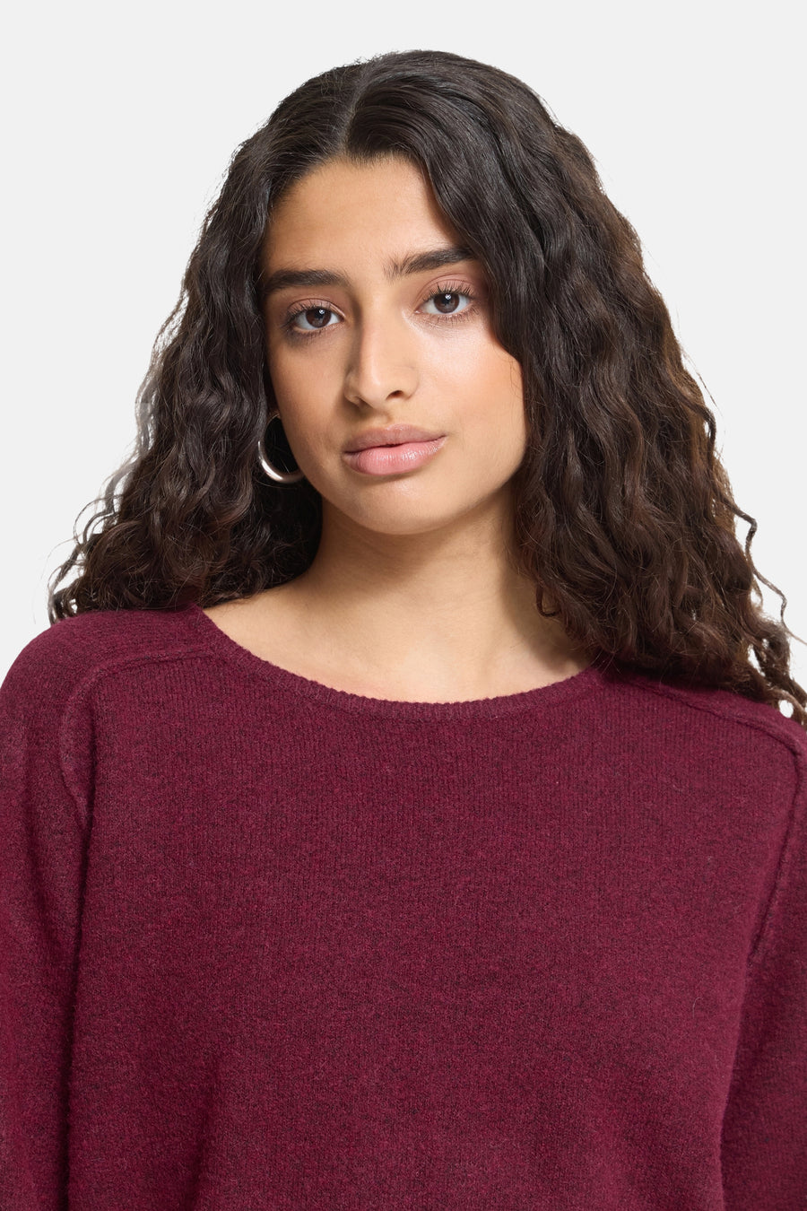 Trui met ronde hals rood - ICHI