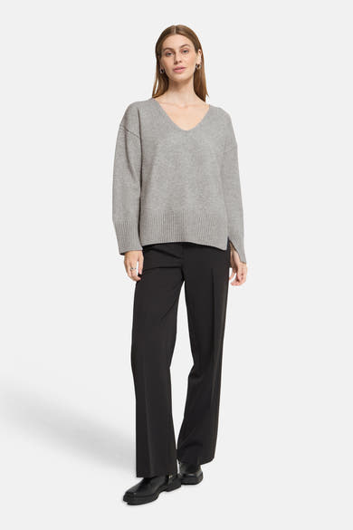 Pull col V - gris