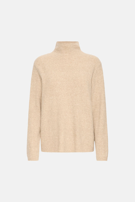 Pull col V beige - ICHI