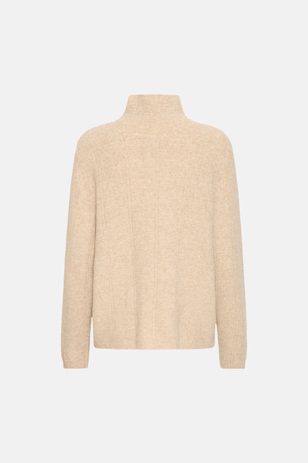 Pull col V beige - ICHI