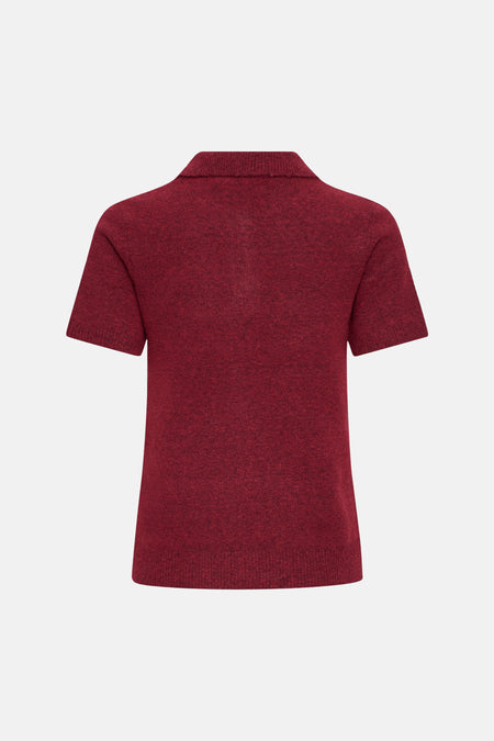 Pull col rond rouge - ICHI