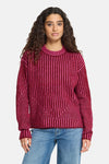 Pull O-hals - RHODODENDRON PINK STRIPE