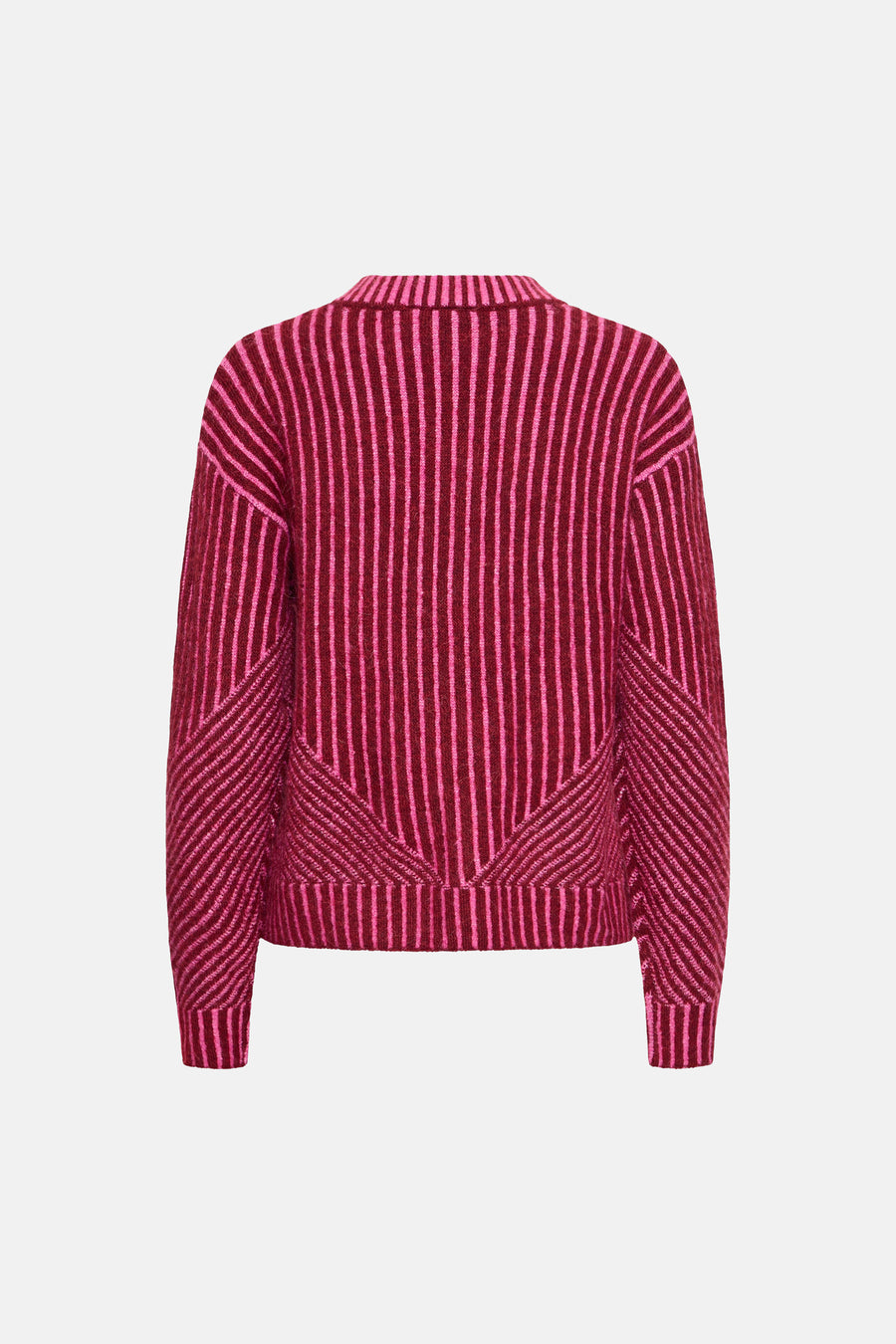 Pull O-hals - RHODODENDRON PINK STRIPE