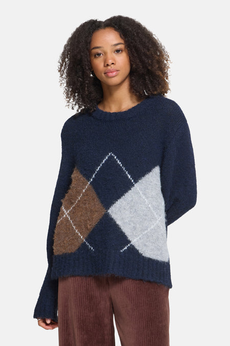 Pull col rond multicolore - ICHI
