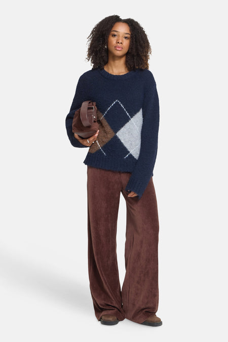 Pull col rond multicolore - ICHI