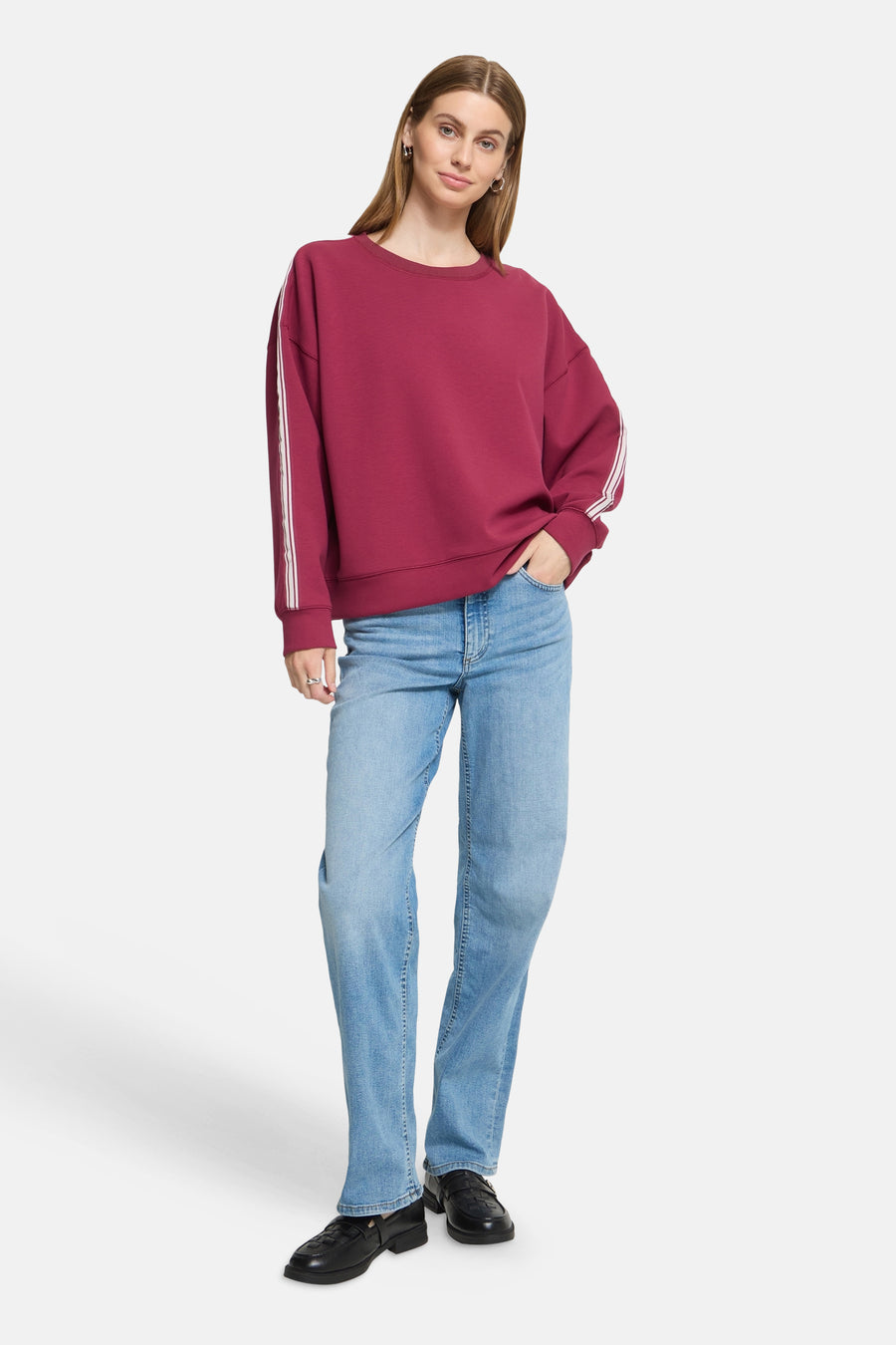 Sweat col rond rouge - ICHI