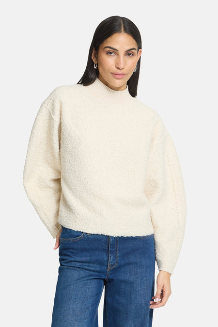 Pull col montant beige - ICHI