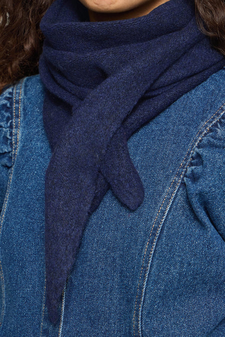 Wintersjaal blauw - ICHI