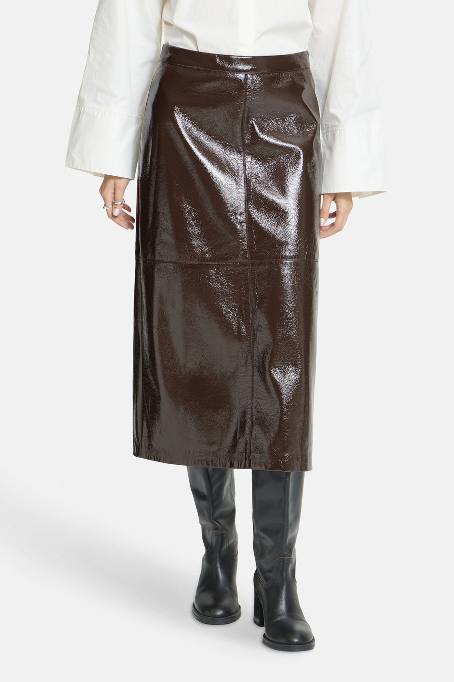 Dames tops rok casual brun - ICHI