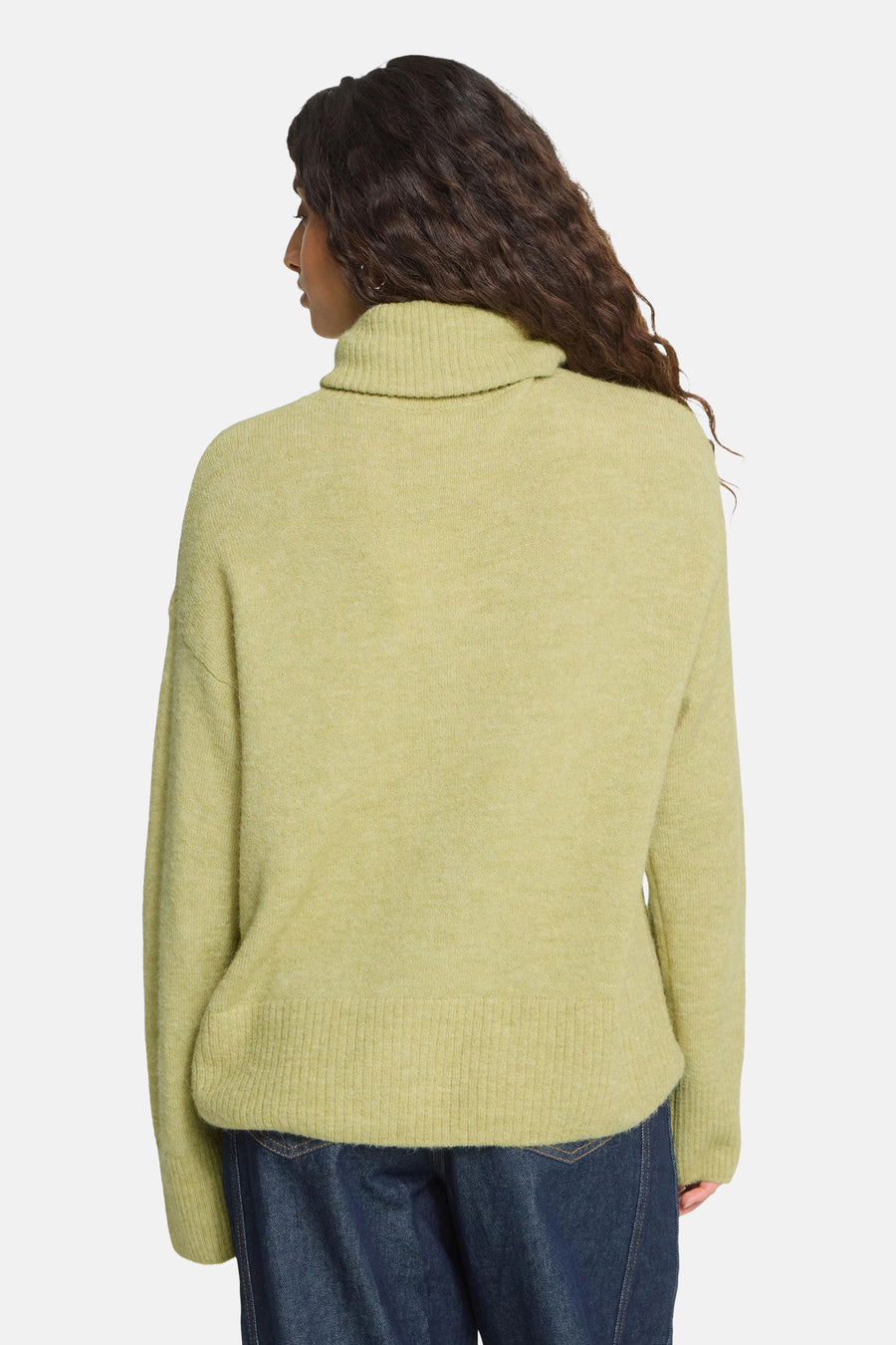 Pull à col roulant - vert