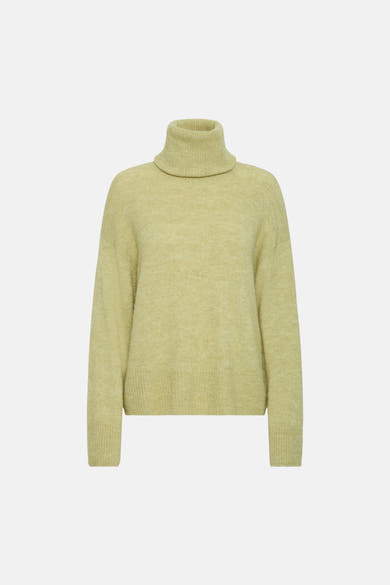 Pull à col roulant - vert