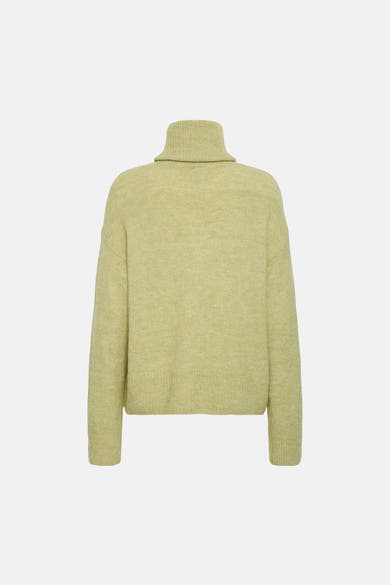 Pull à col roulant - vert