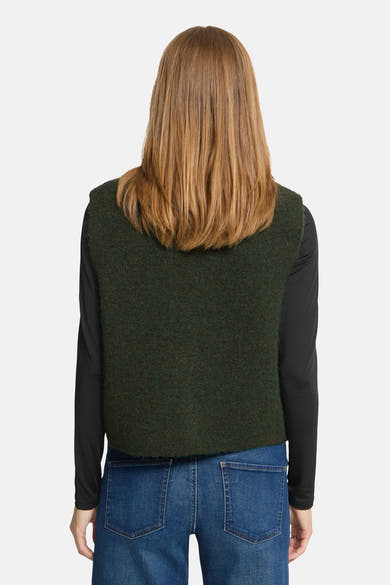 Dames tops pull zonder mouw kahki - ICHI