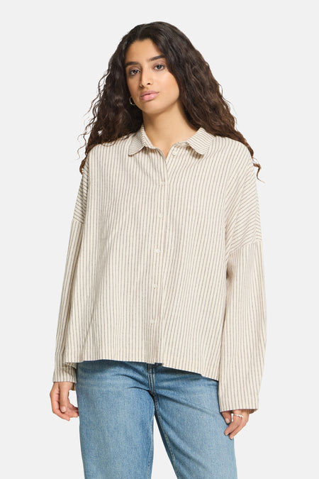 Hemd (lange mouwen) beige - ICHI