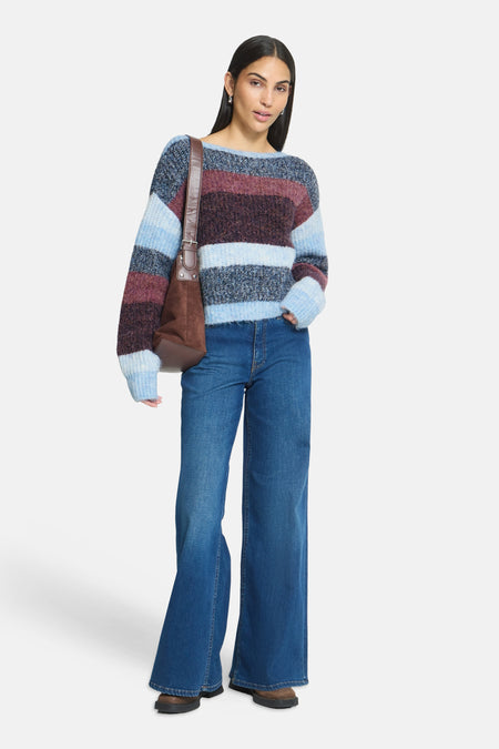 Pull col rond multicolore - ICHI