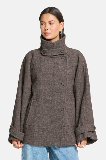 Korte jas bruin - ICHI