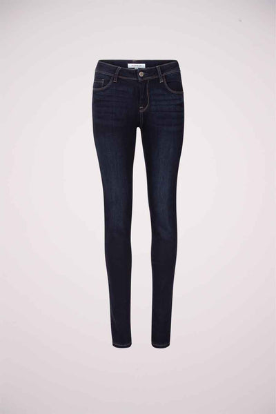 Morgan de Toi blauwe skinny jeans, nauwsluitende pasvorm, vervaagd effect aan de voorkant en steekzakken.