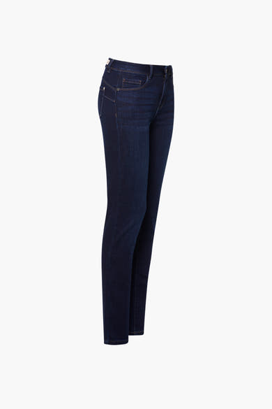Jean skinny bleu de Morgan de Toi, coupe ajustée, poches cavalières et finitions discrètes.