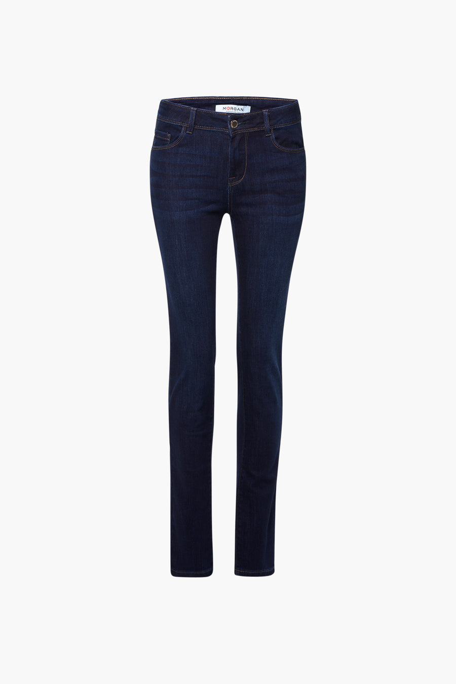 Jean skinny bleu de Morgan, coupe droite, en denim stretch.