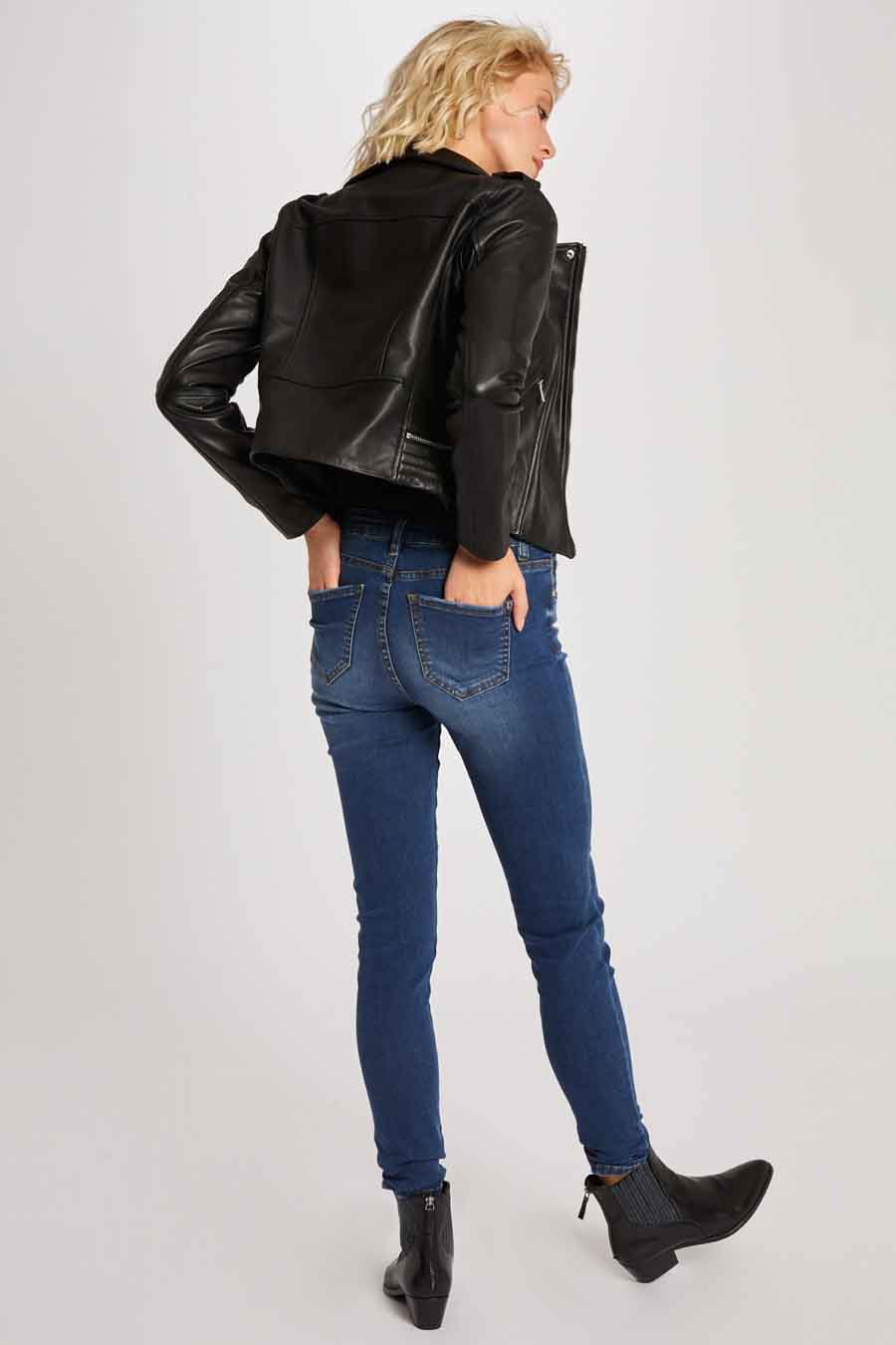 Faux leder jas Zwart - Morgan de Toi