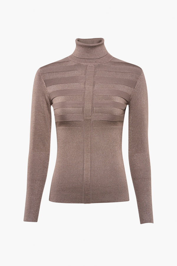 Pull col montant Brun - Morgan de Toi