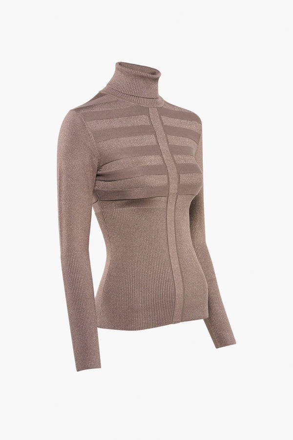 Pull col montant Brun - Morgan de Toi