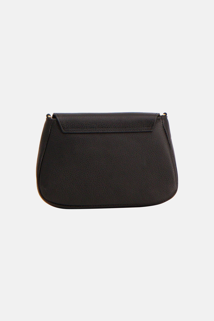 Sac à bandoulière noir d'Access, avec une texture grainée et une fermeture à rabat.