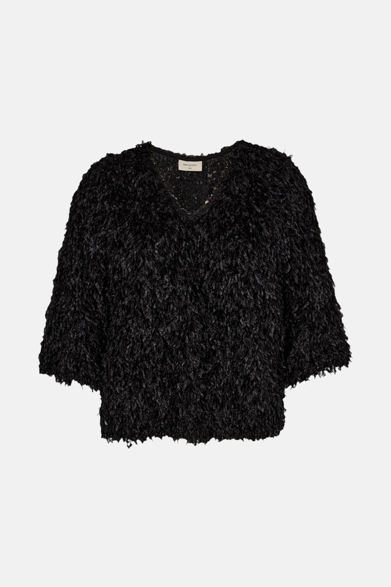 Blouse met korte mouwen - zwart