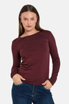 T-shirt met lange mouwen - Bordeaux