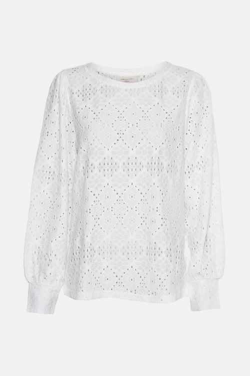 Blouse à manches longues - Blanc
