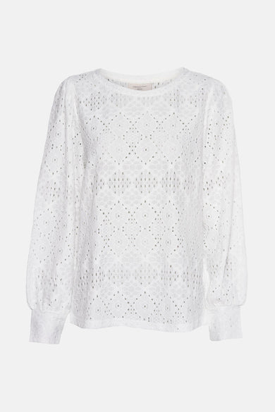 Blouse à manches longues - Blanc