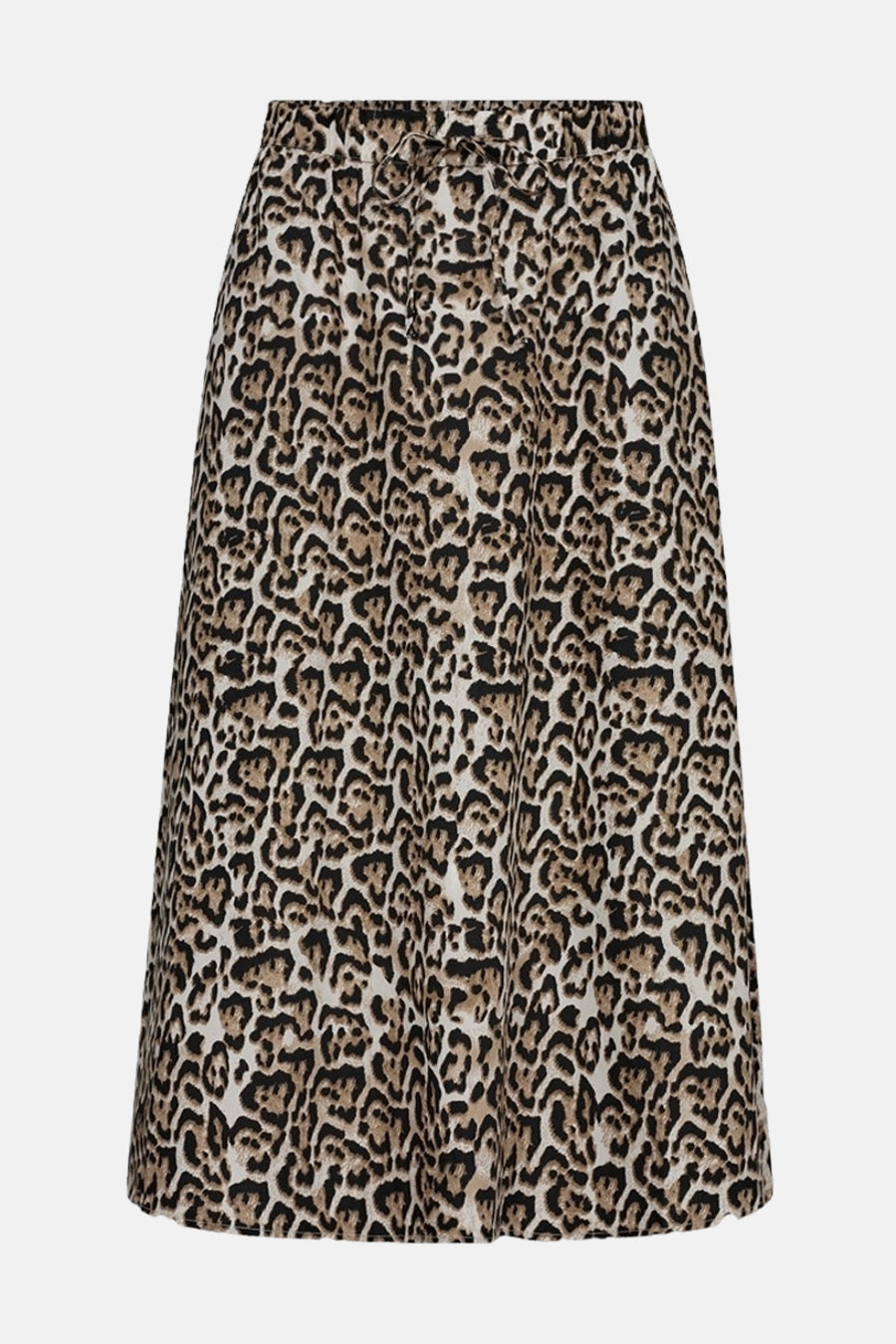 Midi-rok met luipaardprint van FREEQUENT, met trekkoord in de taille.