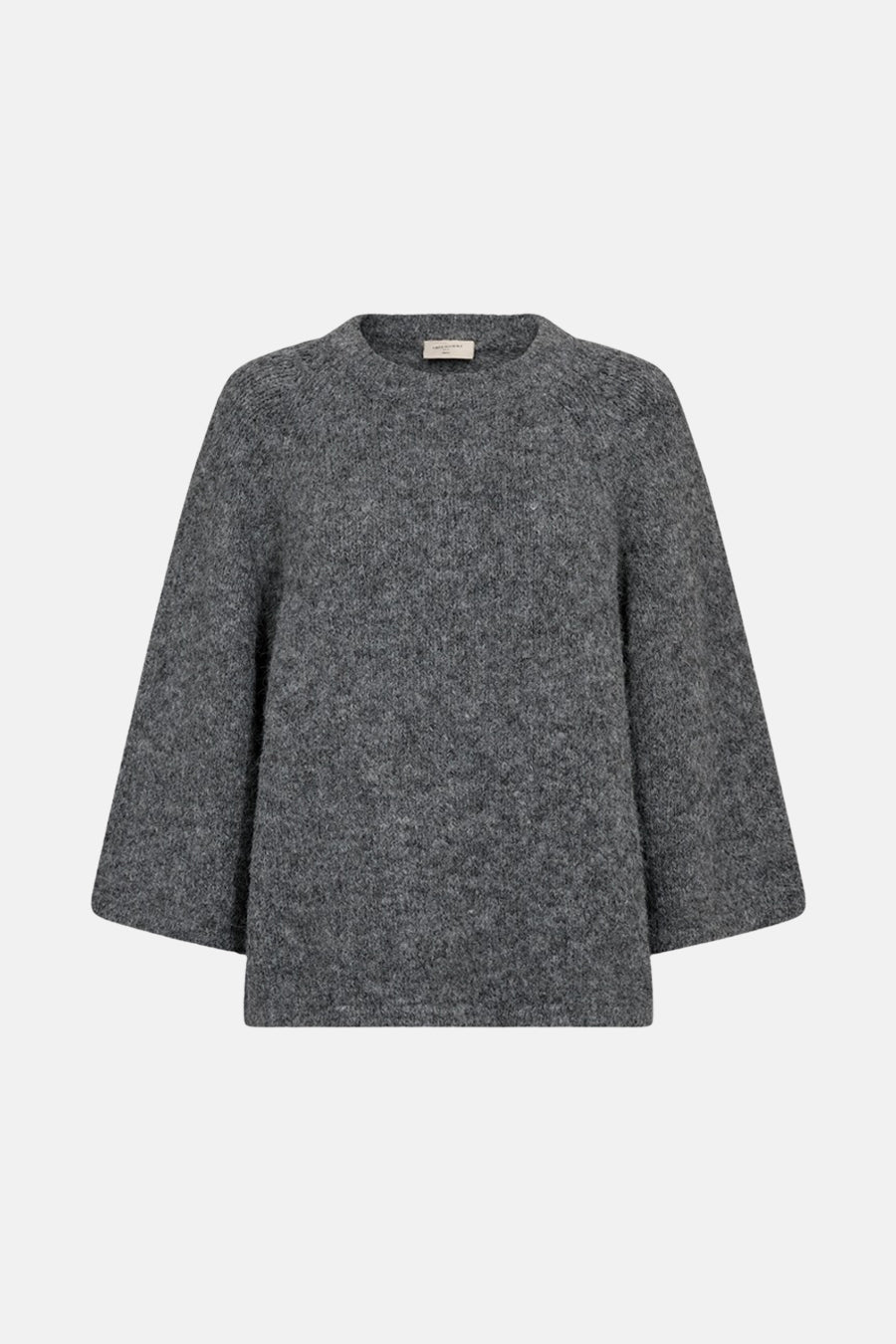 Pull met ronde hals - grijs
