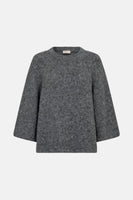 Pull met ronde hals - grijs
