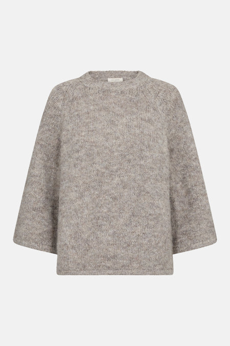 Pull O-hals - taupe