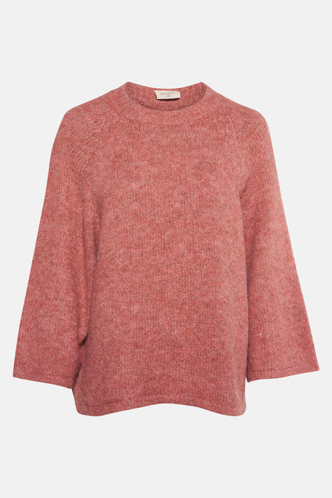 Pull met ronde hals - roze