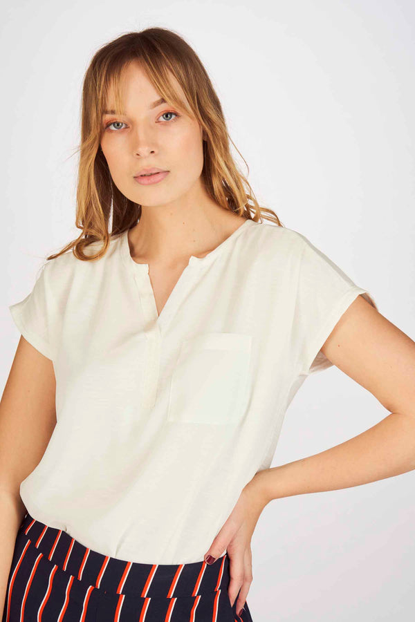 Chemisier (manches courtes) Blanc - Fransa®