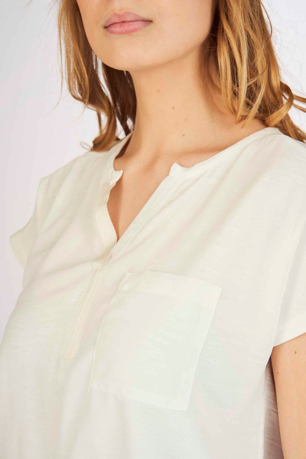 Chemisier (manches courtes) Blanc - Fransa®