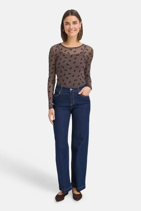Blouse (lange mouwen) bruin - Fransa®