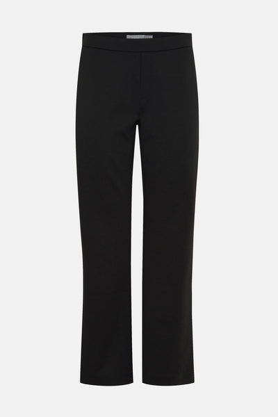 Pantalon noir de Fransa, coupe droite et longueur cheville, sur fond clair.