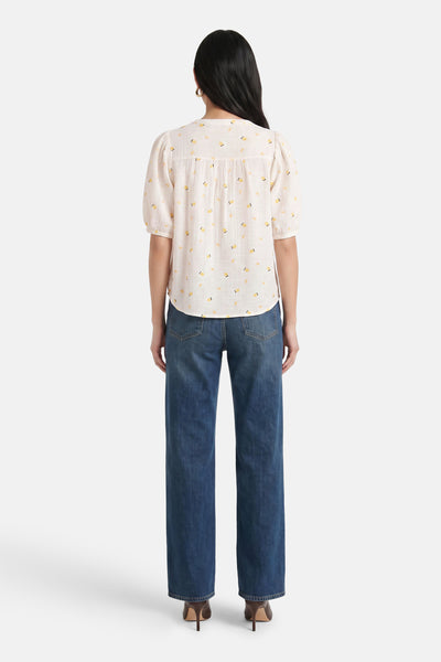 Blouse à manches courtes - multicolore
