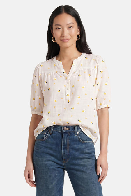Blouse à manches courtes - multicolore