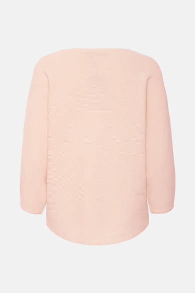 Pull rose à col rond de Fransa, en maille texturée.